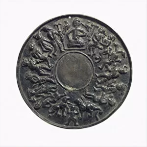 Cast Gallery: Mirror, Northwestern Iran or Turkey, 12th-13th century. Creator: Unknown