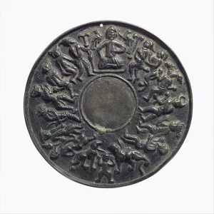 Solomon Collection: Mirror, Northwestern Iran or Turkey, 12th-13th century. Creator: Unknown