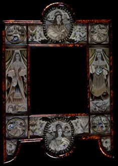 Mirror Prints: Mirror Showing King Charles II, Queen Catherine of Braganza