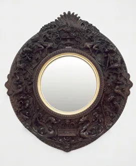 Siena Prints: Mirror, Siena, 1870. Creators: Carlo Bartolozzi, Nicodemo Ferri