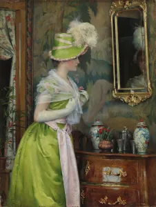 Berndtson Gunnar Prints: The Mirror; The Toilet, 1889. Creator: Gunnar Berndtson