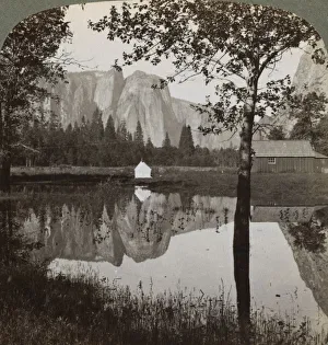 Mirror view of Cathedral Rocks, Yosemite Valley, California, USA, 1902 Mirror view of Cathedral Rocks, Yosemite Valley, California, USA, 1902