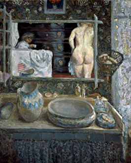 Naked Gallery: Mirror above a Washstand, 1908. Artist: Pierre Bonnard