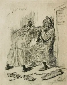 Rops Felicien Prints: Misanthropie!, 1872. Creator: Félicien Rops