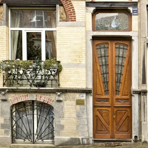 Miscellaneous Brussels art nouveau details, Belgium, c2014-c2017. Artist: Alan John Ainsworth