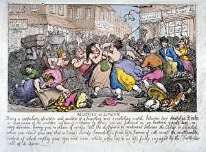 Mayhem Prints: Miseries of London, 1807. Artist: Thomas Rowlandson