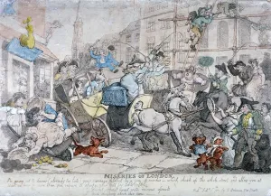 Mayhem Prints: Miseries of London... 1807. Artist: Thomas Rowlandson