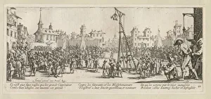 Callot Gallery: The Miseries and Misfortunes of War, folio 10: The Strappado, 1633