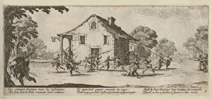 Callot Gallery: The Miseries and Misfortunes of War, folio 4: Scene of Pillage, 1633