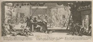 The Miseries and Misfortunes of War, folio 5: Plundering a large Farmhouse, 1633