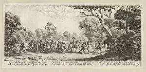 Callot Gallery: The Miseries and Misfortunes of War, folio 9: Seizure of the Criminal Soldiers, 1633