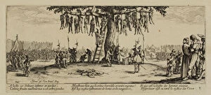 Callot Gallery: The Miseries of War, No. 11. The Hanging, 1633. Artist: Callot, Jacques (1592-1635)