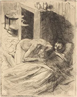 Misery Prints: Misery (La Misere), c. 1886. Creator: Paul Albert Besnard