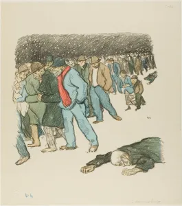 Misery Prints: Misery Under the Snow, January 1894. Creator: Theophile Alexandre Steinlen