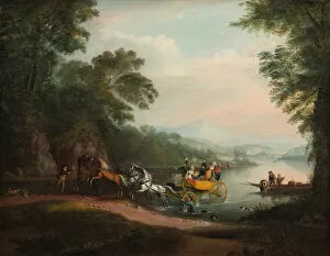 Incident Gallery: Mishap at the Ford, 1818. Creator: Alvan Fisher