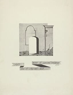 Cloister Gallery: Mision La Purisima Concepcion - End of Cloister Wall, 1935 / 1942. Creator: James Jones