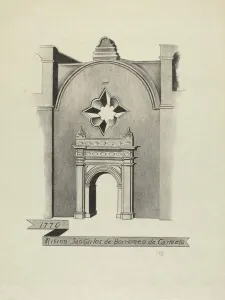 James Jones Prints: Mision San Carlos de Borromeo de Carmelo, 1935 / 1942. Creator: James Jones