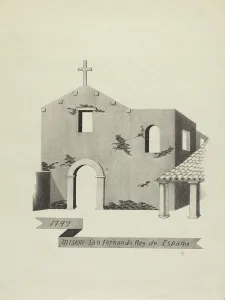 Fa And Xe7 Prints: Mision San Fernando Rey de Espana, 1953 / 1942. Creator: James Jones