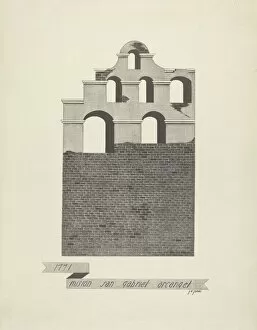 Walls Gallery: Mision San Gabriel Arcangel, 1935 / 1942. Creator: James Jones
