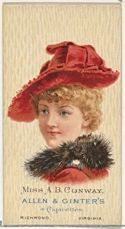 Commercial Gallery: Miss A.B. Conway, from Worlds Beauties, Series 2 (N27) for Allen & Ginter Cigarettes