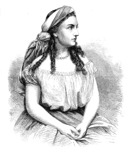 Miss Bateman as Leah, at the Adelphi Theatre, 1864. Creator: Unknown
