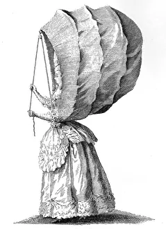 Covering Prints: Miss Calash drawn by Miss Calash, 1778. Artist: Miss Calash