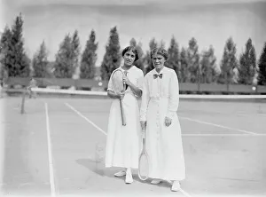 Sportswomen Prints: Miss Cassell [and] Mrs. Marshall McLean, 1913. Creator: Bain News Service