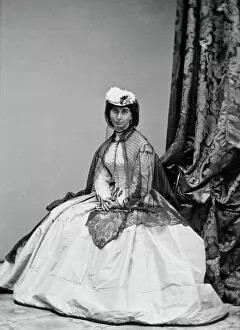Hoopskirt Gallery: Miss Chapman, between 1855 and 1865. Creator: Unknown