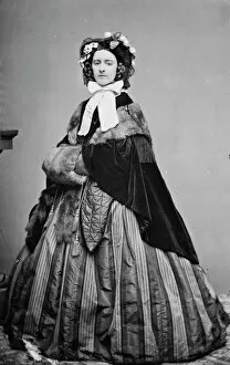 Hoopskirt Gallery: Miss Chesney, between 1855 and 1865. Creator: Unknown