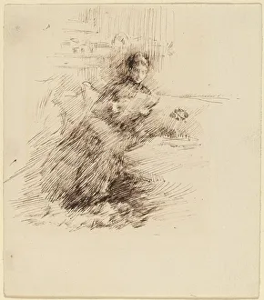 Whistler J Mcneill Prints: Miss Cumberlege, 1882. Creator: James Abbott McNeill Whistler
