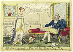 Chaise Longue Prints: Miss Endeavouring to Excite a Glow with Her Dutch Play Thing