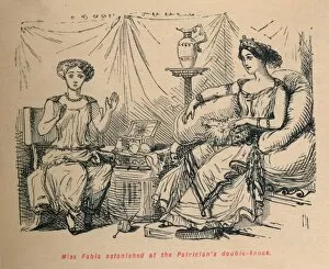 Miss Fabia astonished at the Patricians double-knock, 1852. Artist: John Leech