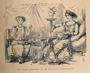 Miss Fabia astonished at the Patricians double-knock, 1852. Artist: John Leech Miss Fabia astonished at the Patricians double-knock, 1852. Artist: John Leech