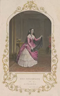 Images Dated 16th August 2021: Miss Fitzpatrick as Katharina (Taming of the Shrew), 1851. 1851