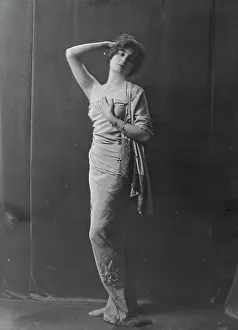 Beadwork Prints: Miss Flore Revalles, portrait photograph, 1918 Sept. 26. Creator: Arnold Genthe