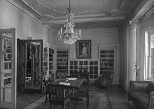 Chandelier Prints: Miss Gill's School, Bernardsville, New Jersey, 1943. Creator: Gottscho-Schleisner, Inc