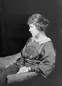 Satin Collection: Miss Hasbrouck, portrait photograph, 1918 Nov. 23. Creator: Arnold Genthe