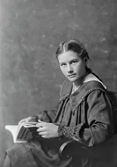 Smocking Prints: Miss Hope Garland, portrait photograph, 1918 Mar. 25. Creator: Arnold Genthe