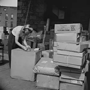 Weighing Gallery: Miss Ida Hicks, Lithuanian twenty-eight years old, employed at... New Britain, Connecticut, 1943