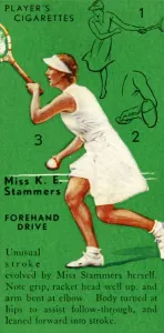 Instructions Prints: Miss K. E. Stammers - Forehand Drive, c1935. Creator: Unknown
