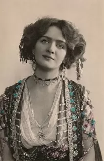 Beadwork Gallery: Miss Lily Elsie, (1886-1962), The Merry Widow. c1930. Creator: Unknown
