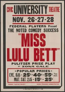 Pulitzer Prize Prints: Miss Lulu Bett 2, Syracuse, NY, 1936. Creator: Unknown