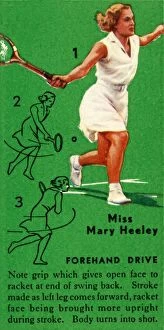 Arm Movement Gallery: Miss Mary Heeley - Forehand Drive, c1935. Creator: Unknown