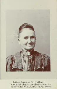 Settlers Prints: Miss Sarah Gilfillan. One of the survivors of the Gilfillan Massacre Apl 1847