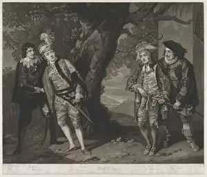 Shakespeare Collection: Miss Younge, Mr. Dodd, Mr. Love, and Mr. Waldron, in the Characters of Viola, Sir... March 1, 1774
