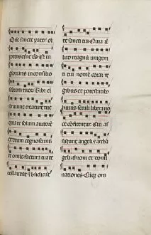 Bartolommeo Caporali Collection: Missale: Fol. 112: contains some music as part of Palm Sunday liturgy, 1469. Creator