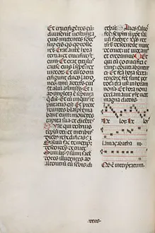 D 1478 Prints: Missale: Fol. 128v: contains music for Hely Hely Lama etc. within St. Mattion Passion