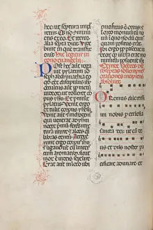 D 1478 Prints: Missale: Fol. 145v: Music for various prayers…, 1469. Creator: Bartolommeo Caporali