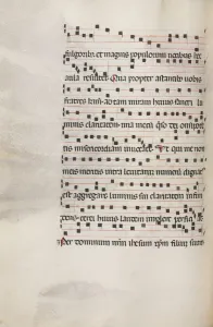Missale: Fol. 153v: Music for Exultet , 1469. Creator: Bartolommeo Caporali (Italian, c Missale: Fol. 153v: Music for Exultet , 1469. Creator: Bartolommeo Caporali (Italian, c