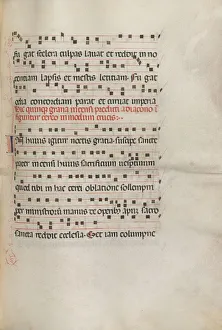 Missale: Fol. 156: Music for Exultet , 1469. Creator: Bartolommeo Caporali (Italian, c Missale: Fol. 156: Music for Exultet , 1469. Creator: Bartolommeo Caporali (Italian, c